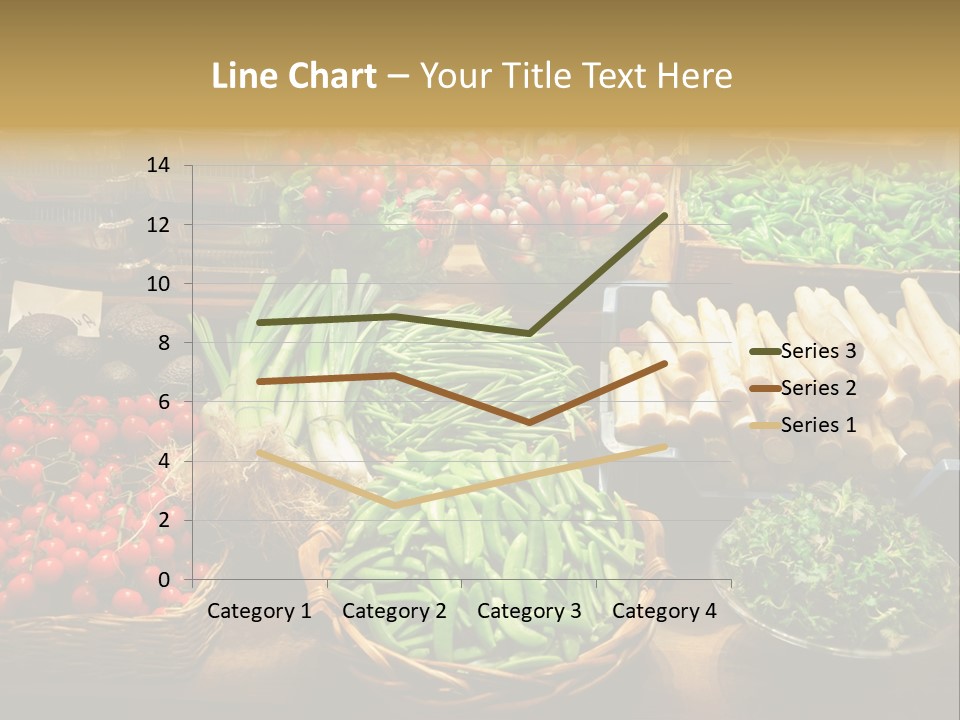 A Variety Of Vegetables Are On Display In Baskets PowerPoint Template