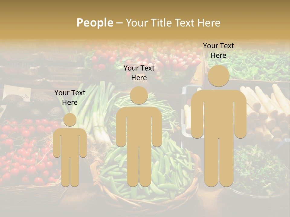 A Variety Of Vegetables Are On Display In Baskets PowerPoint Template