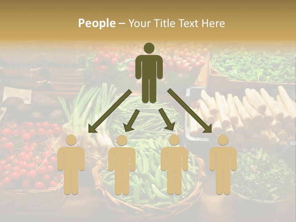 A Variety Of Vegetables Are On Display In Baskets PowerPoint Template