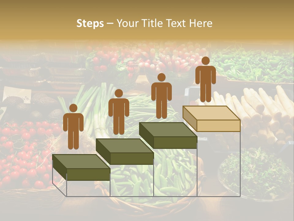 A Variety Of Vegetables Are On Display In Baskets PowerPoint Template