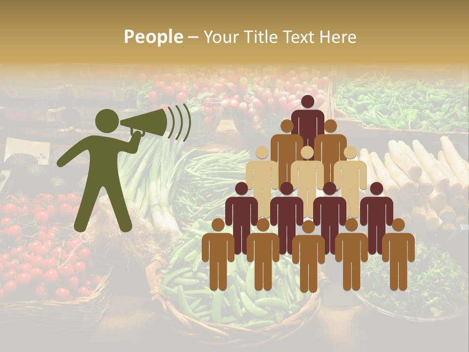 A Variety Of Vegetables Are On Display In Baskets PowerPoint Template