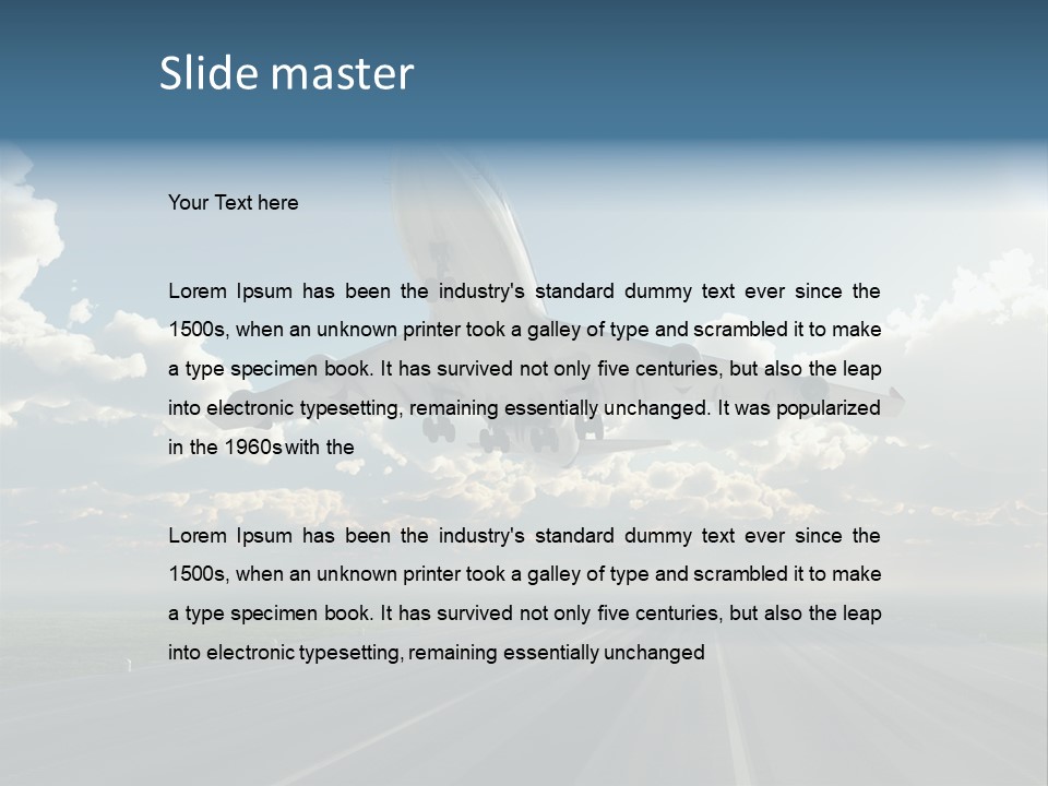 Airplane Runway Wing PowerPoint Template