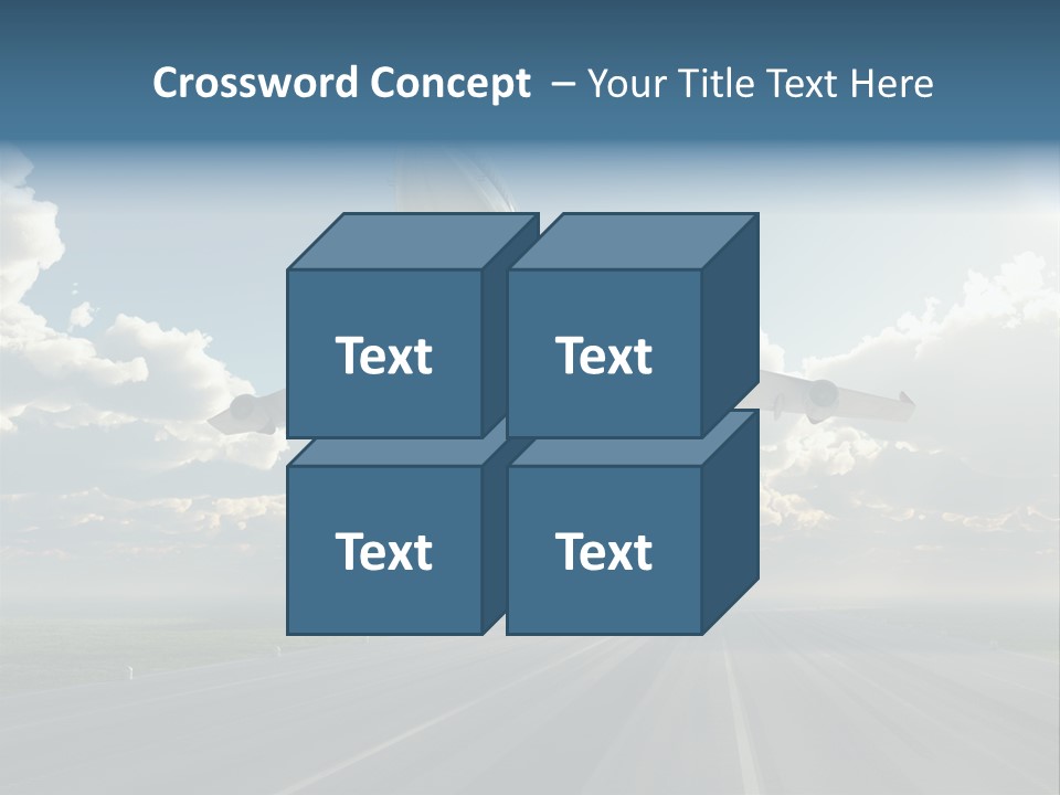 Airplane Runway Wing PowerPoint Template