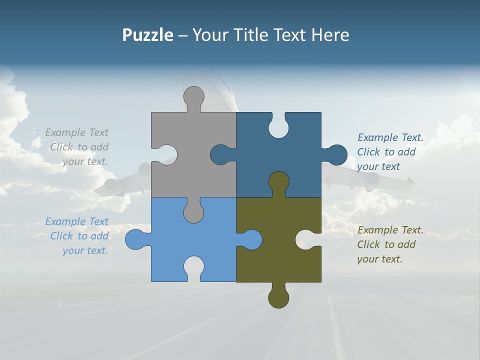 Airplane Runway Wing PowerPoint Template