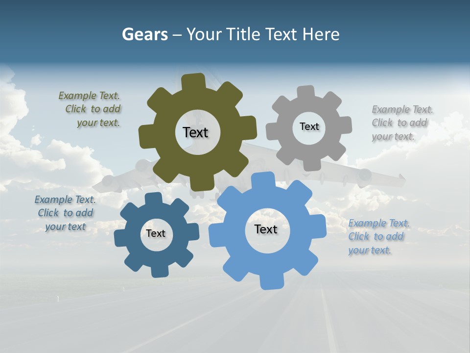 Airplane Runway Wing PowerPoint Template