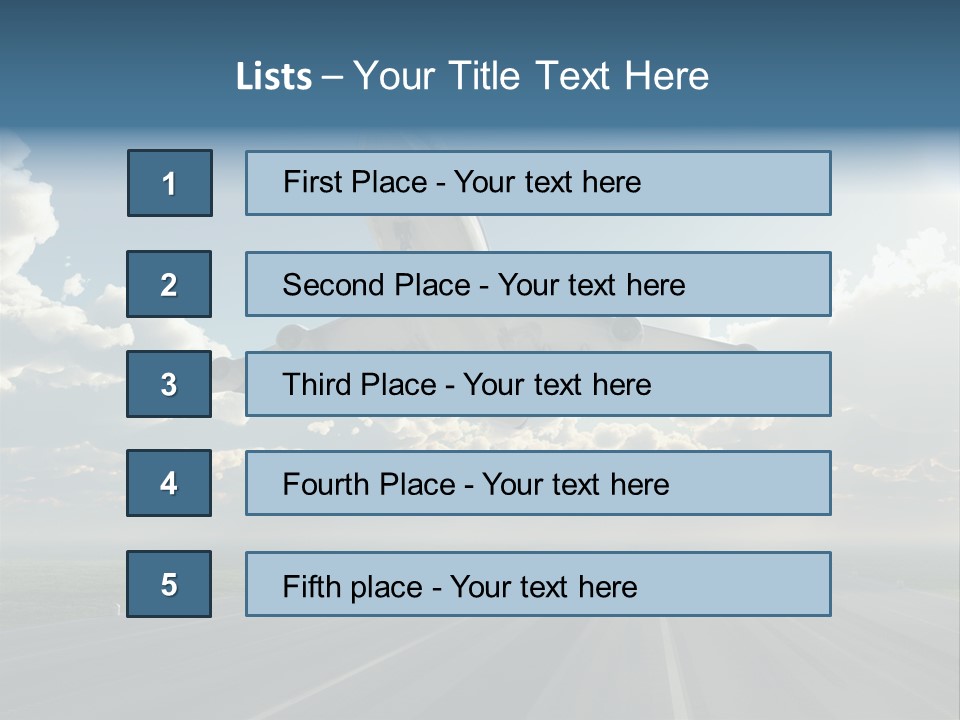 Airplane Runway Wing PowerPoint Template