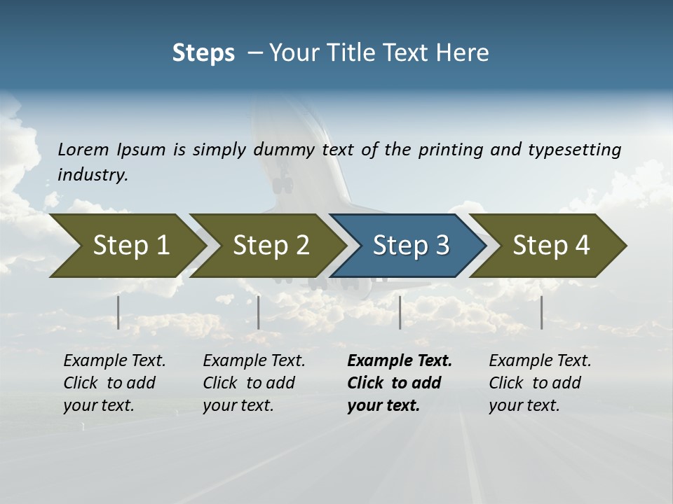 Airplane Runway Wing PowerPoint Template