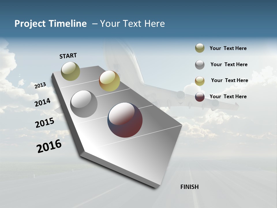 Airplane Runway Wing PowerPoint Template