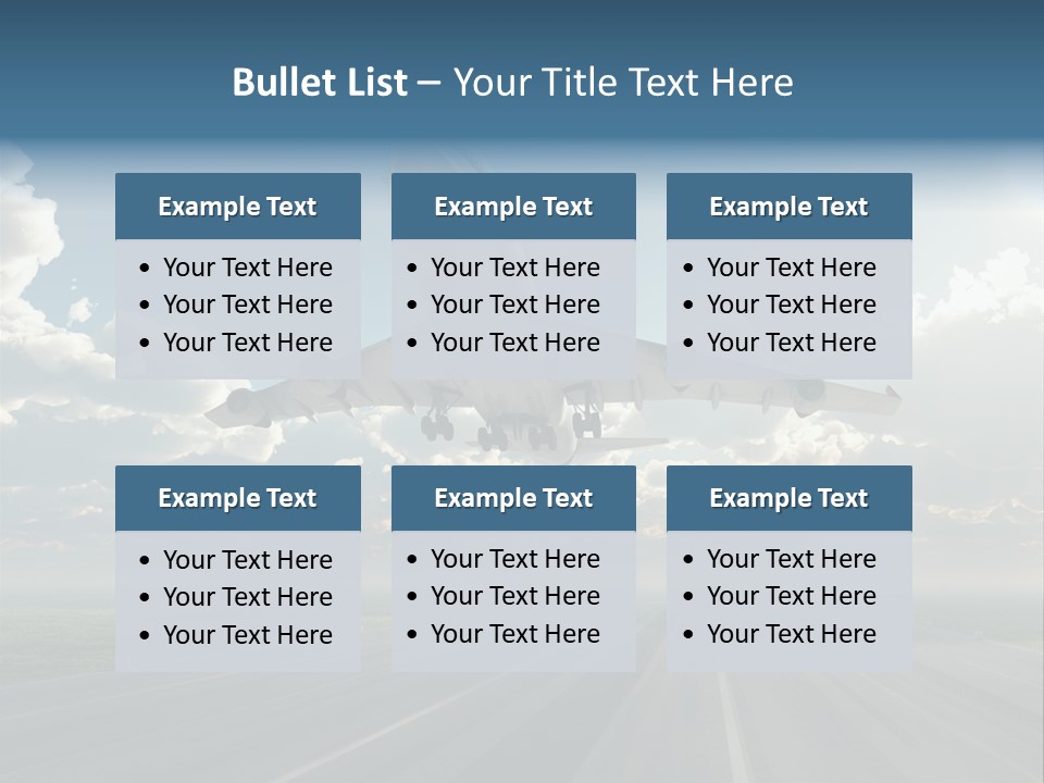 Airplane Runway Wing PowerPoint Template