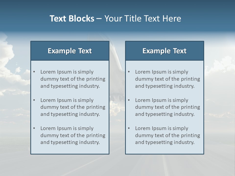 Airplane Runway Wing PowerPoint Template
