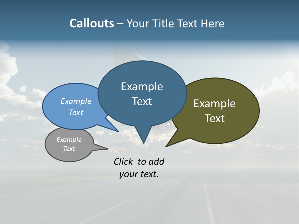 Airplane Runway Wing PowerPoint Template