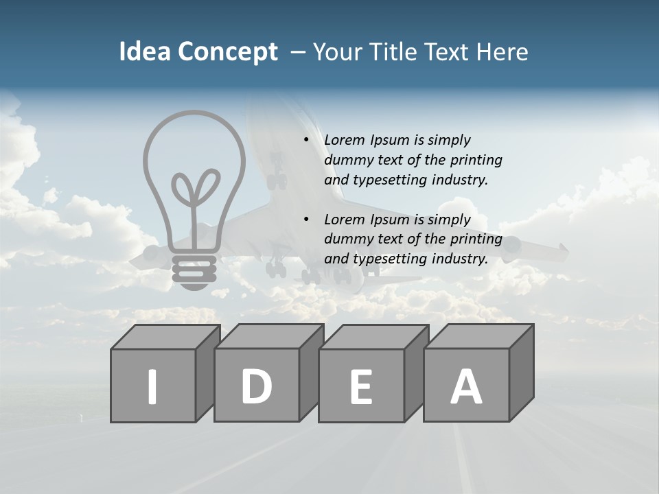 Airplane Runway Wing PowerPoint Template