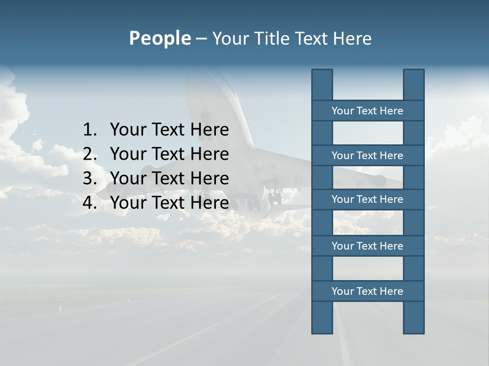 Airplane Runway Wing PowerPoint Template
