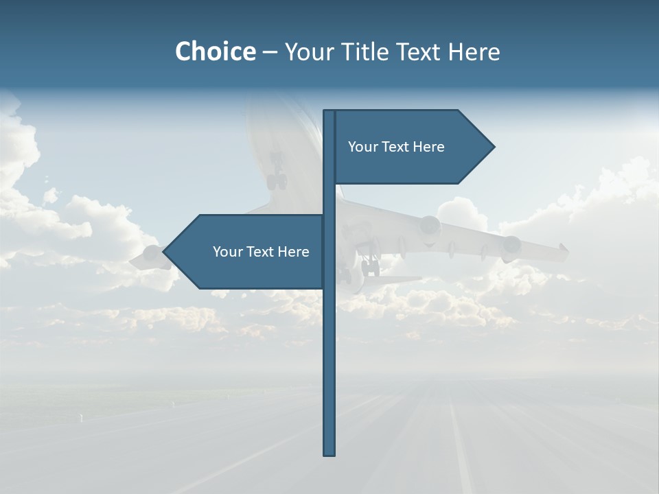 Airplane Runway Wing PowerPoint Template