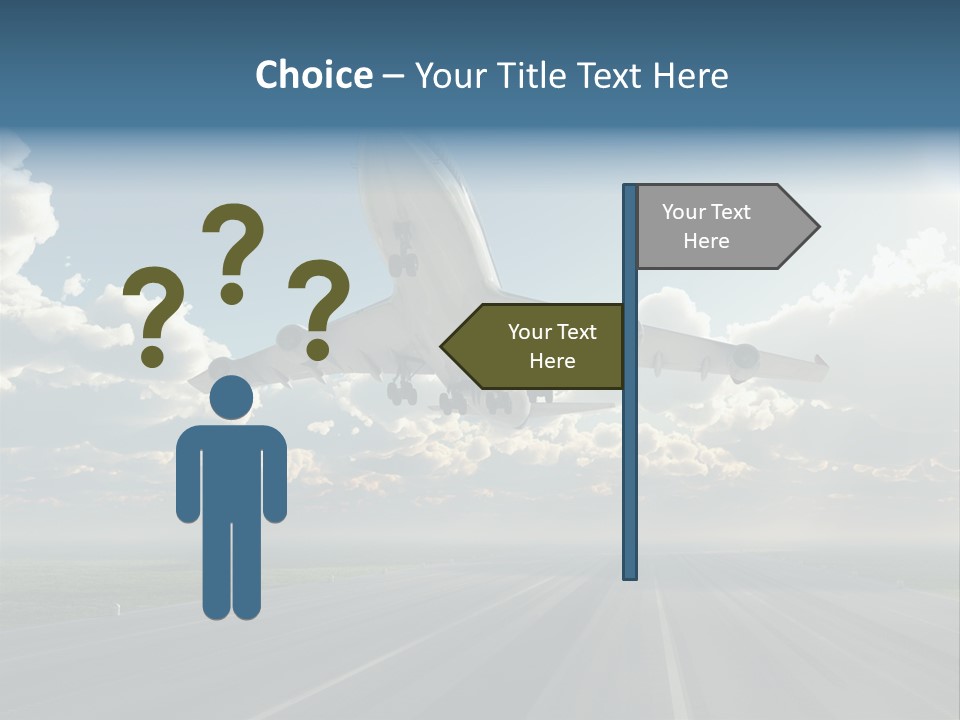 Airplane Runway Wing PowerPoint Template