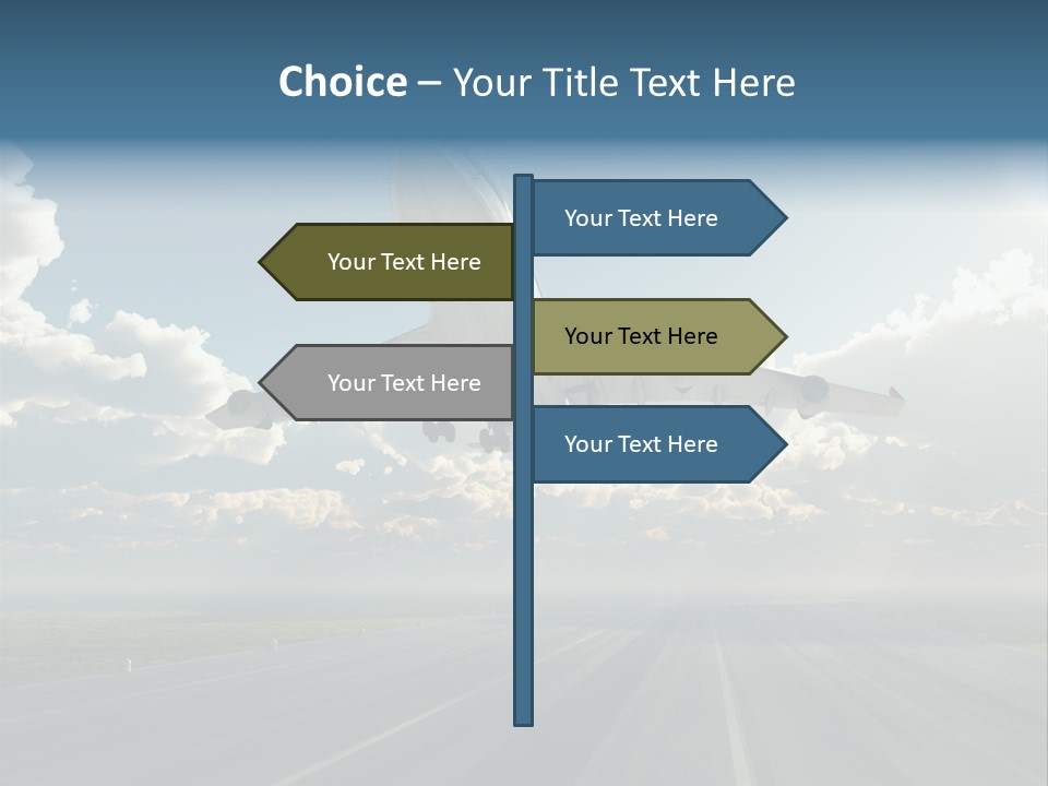 Airplane Runway Wing PowerPoint Template