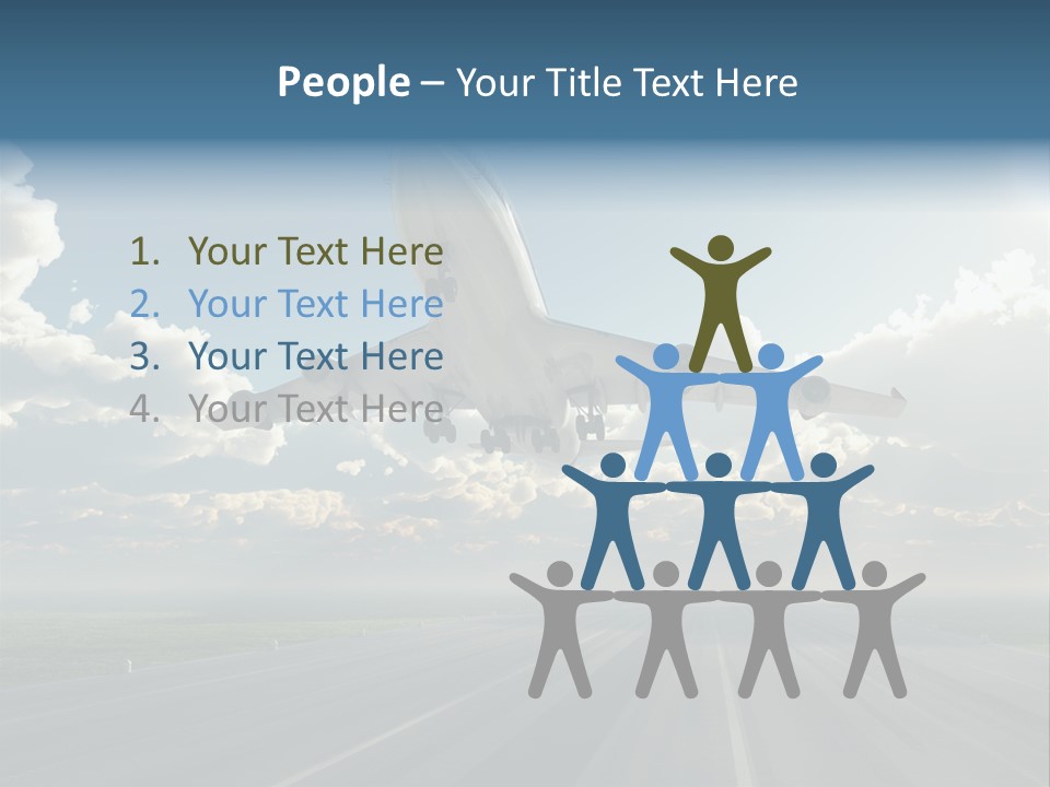 Airplane Runway Wing PowerPoint Template