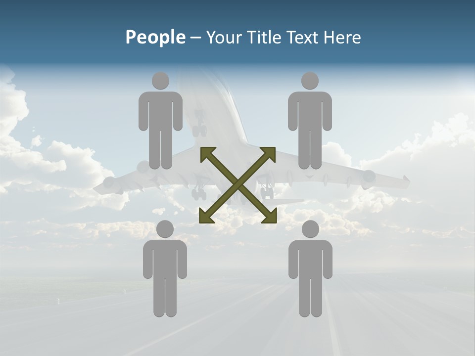 Airplane Runway Wing PowerPoint Template