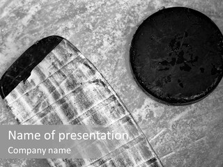 Hockey Stick Shot Lifestyle PowerPoint Template