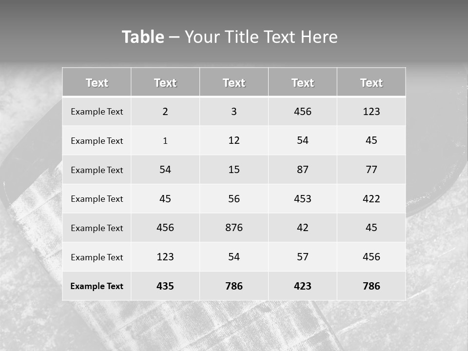 Hockey Stick Shot Lifestyle PowerPoint Template