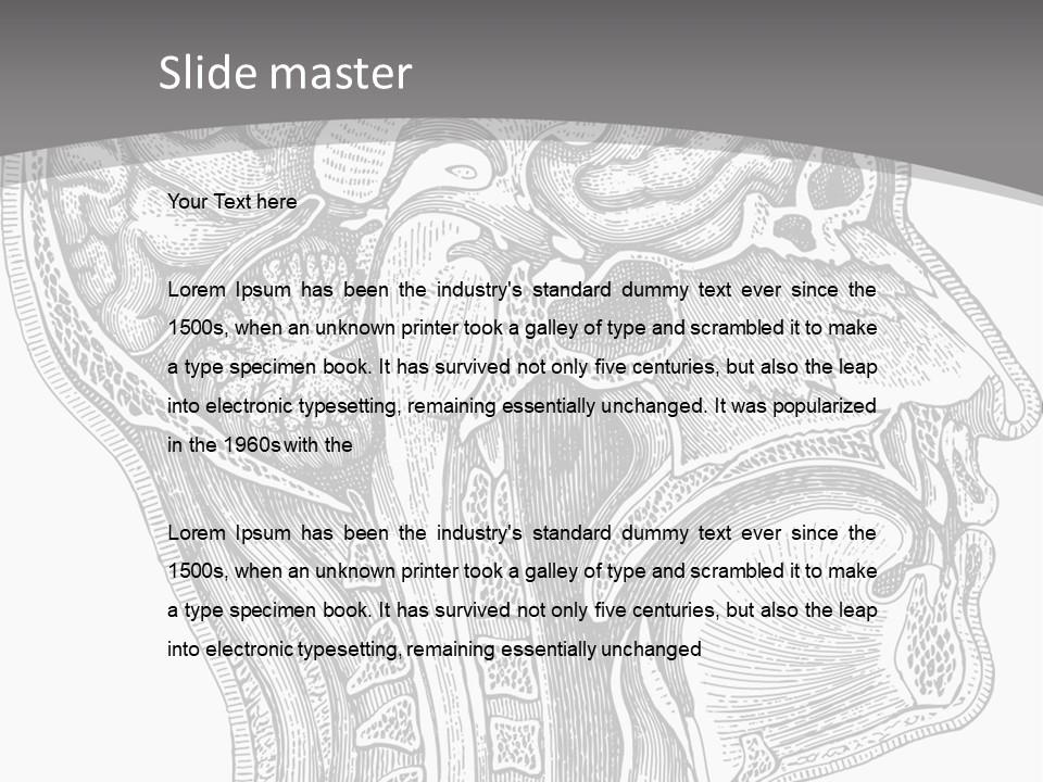 Mental Lobes Vintage PowerPoint Template