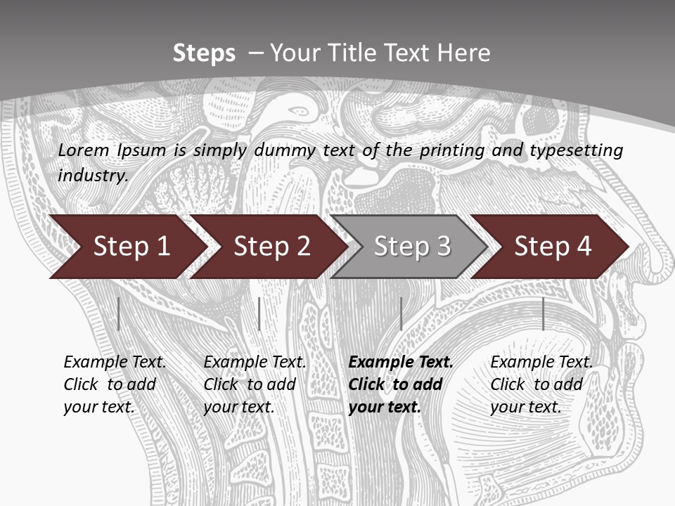 Mental Lobes Vintage PowerPoint Template