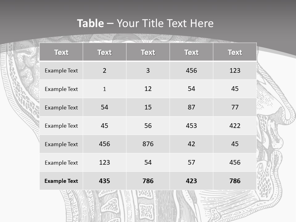 Mental Lobes Vintage PowerPoint Template