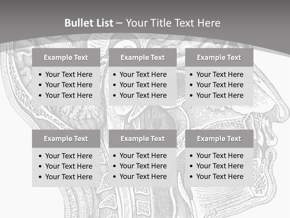 Mental Lobes Vintage PowerPoint Template
