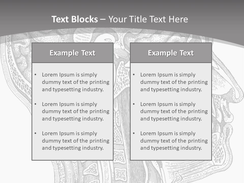 Mental Lobes Vintage PowerPoint Template