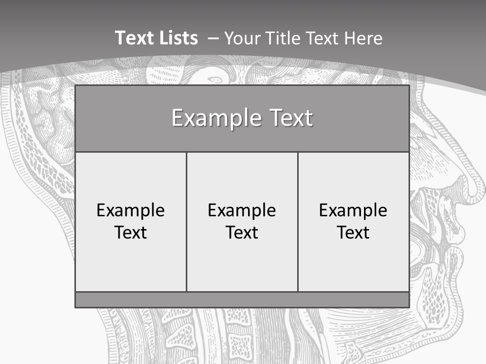 Mental Lobes Vintage PowerPoint Template