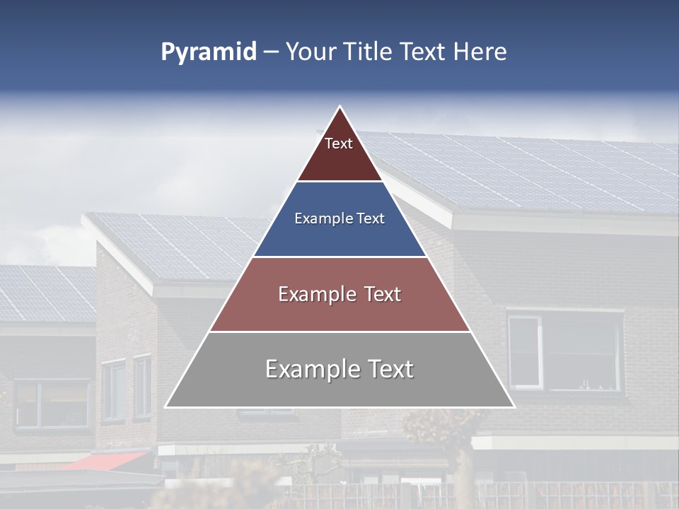 A Row Of Brick Houses With Solar Panels On The Roof PowerPoint Template