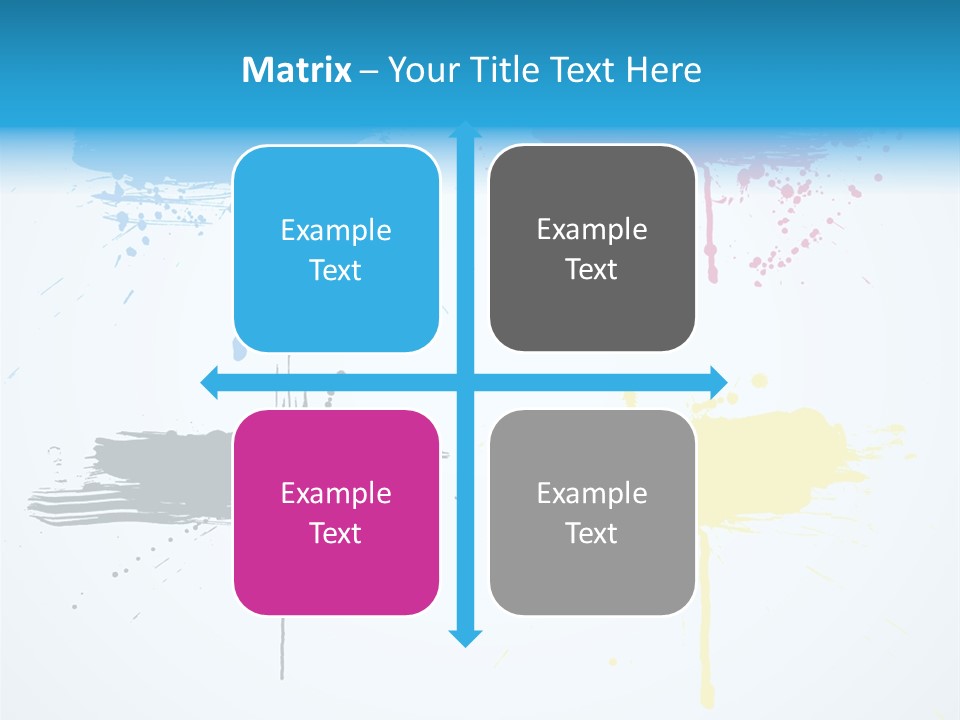 Drip Cyan Artistic PowerPoint Template