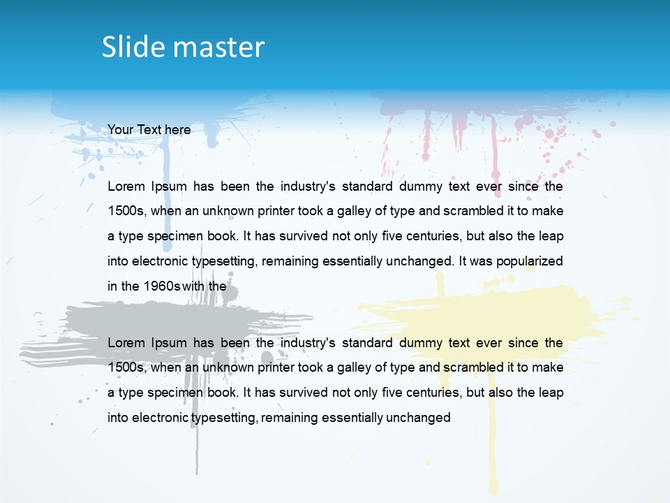 Drip Cyan Artistic PowerPoint Template
