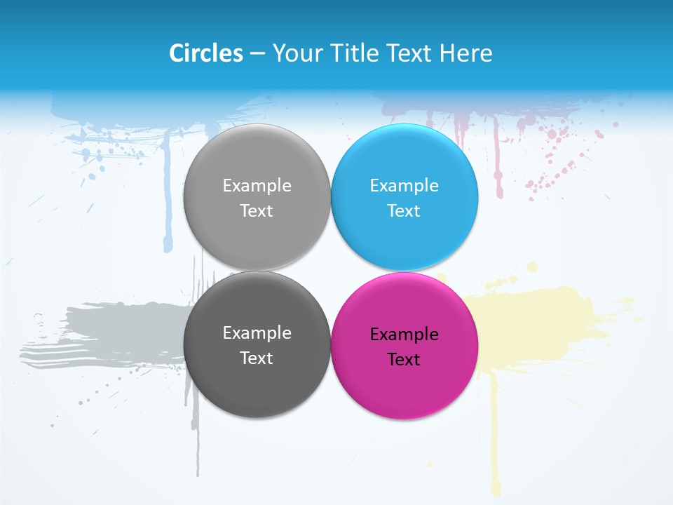 Drip Cyan Artistic PowerPoint Template