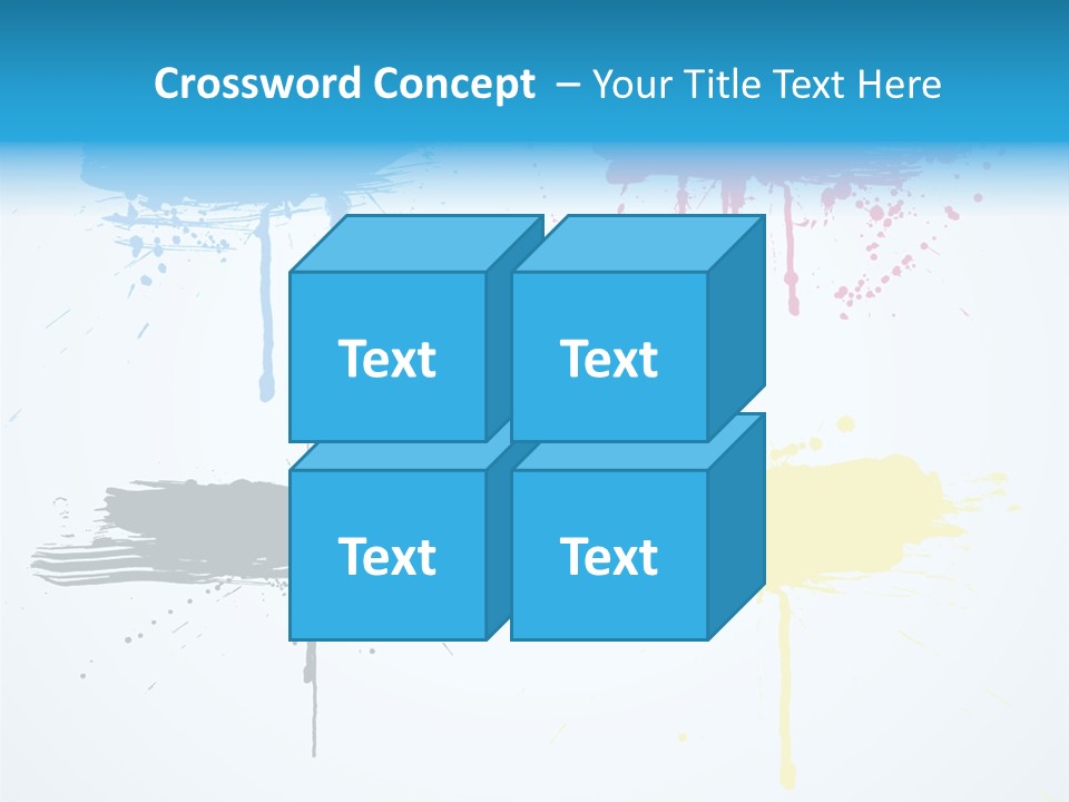 Drip Cyan Artistic PowerPoint Template