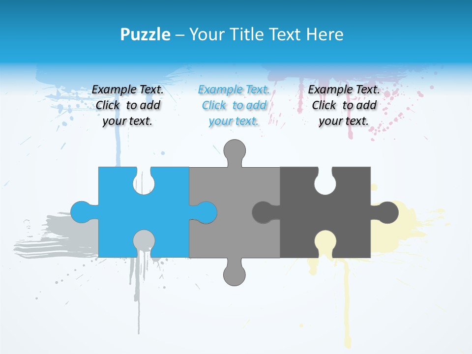 Drip Cyan Artistic PowerPoint Template