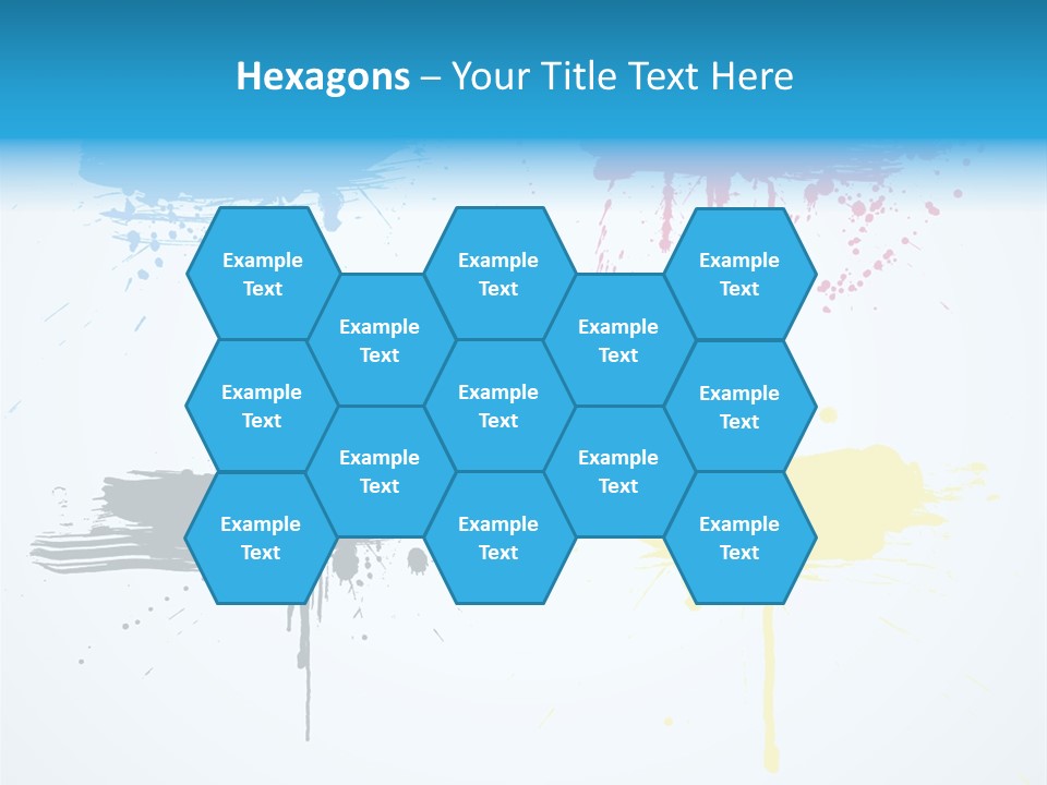 Drip Cyan Artistic PowerPoint Template