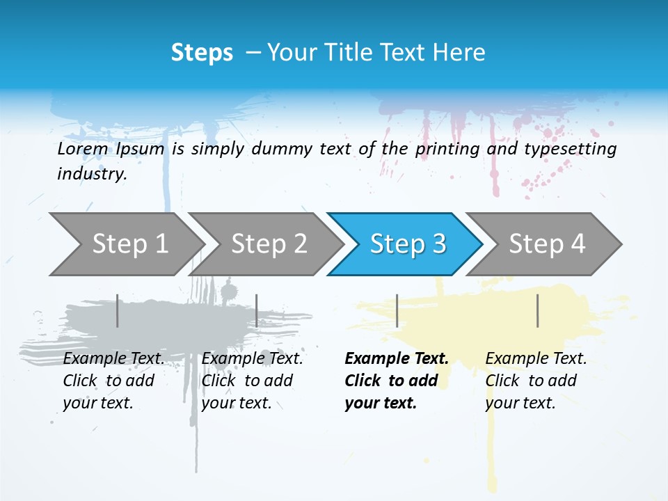 Drip Cyan Artistic PowerPoint Template