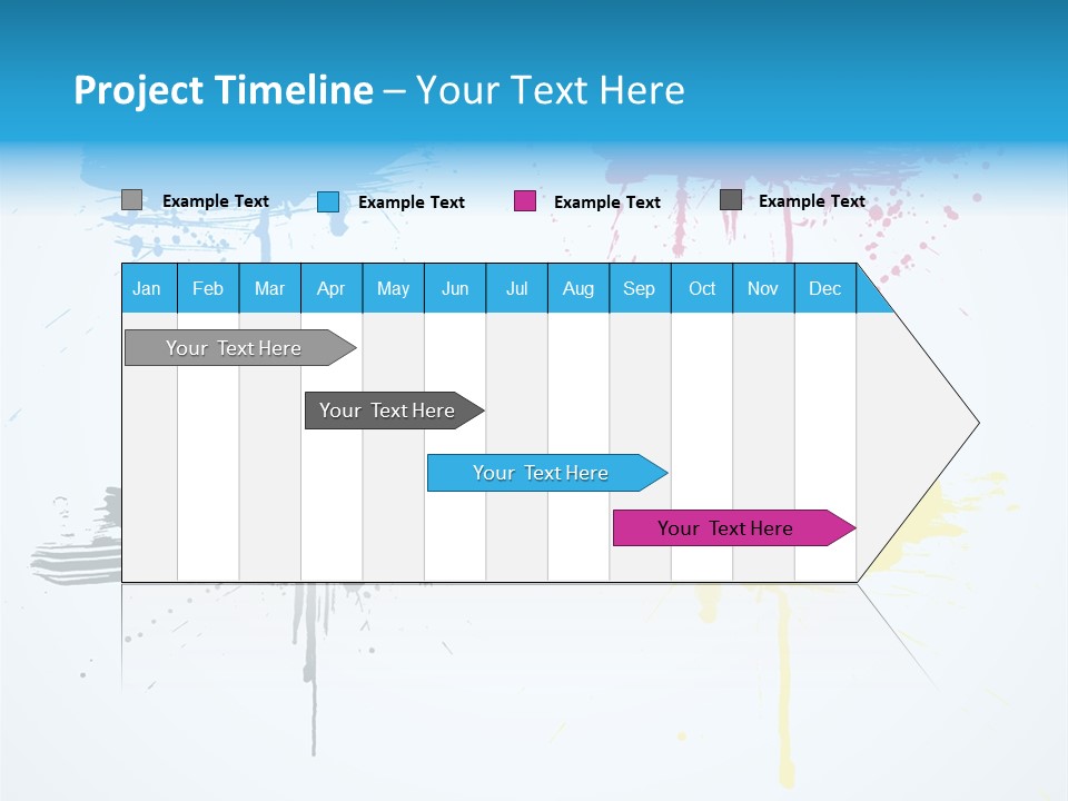 Drip Cyan Artistic PowerPoint Template