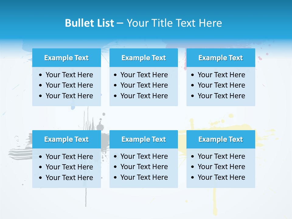 Drip Cyan Artistic PowerPoint Template