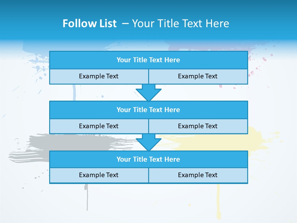 Drip Cyan Artistic PowerPoint Template