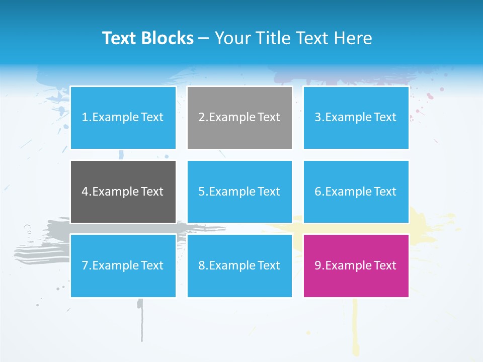 Drip Cyan Artistic PowerPoint Template