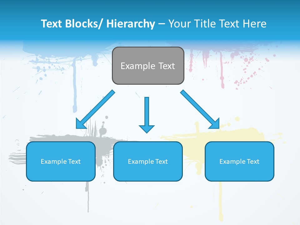 Drip Cyan Artistic PowerPoint Template