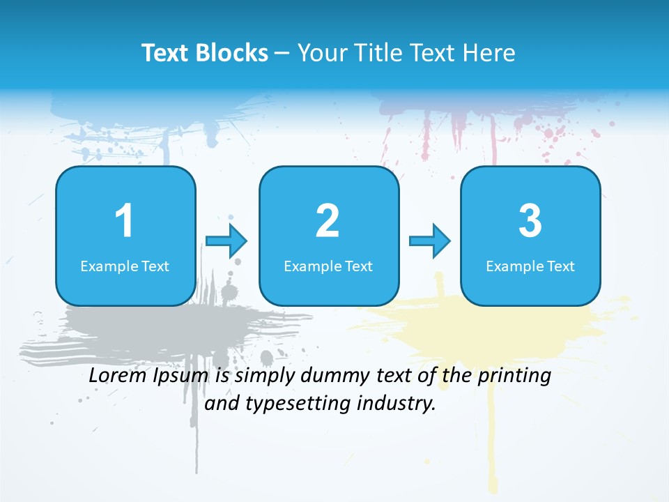 Drip Cyan Artistic PowerPoint Template