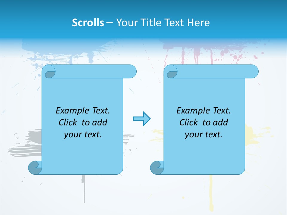 Drip Cyan Artistic PowerPoint Template