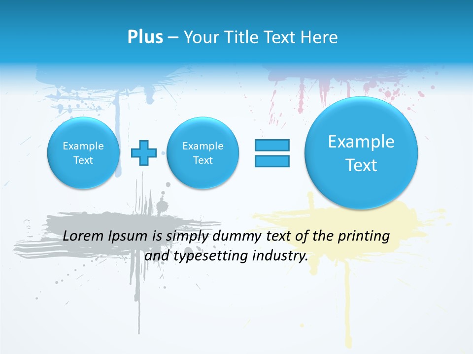 Drip Cyan Artistic PowerPoint Template