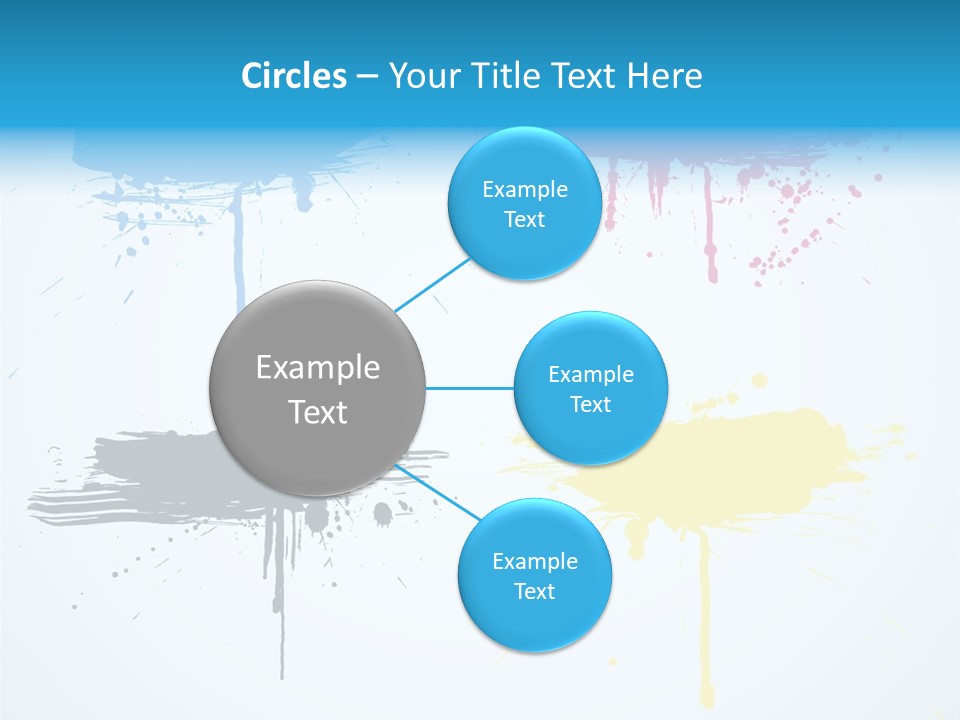 Drip Cyan Artistic PowerPoint Template