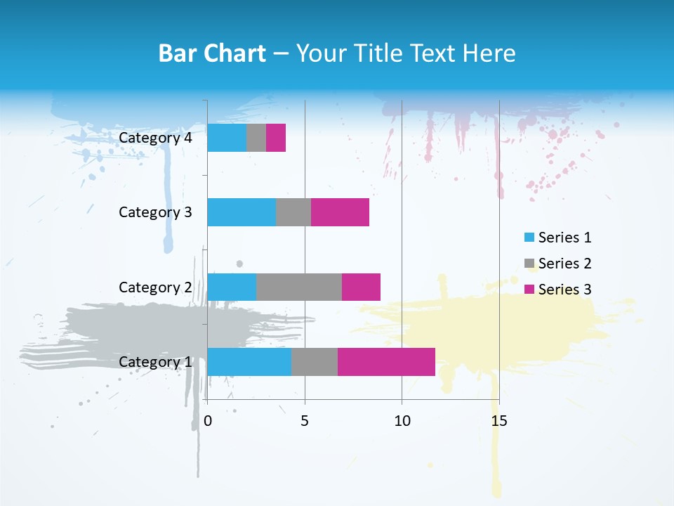 Drip Cyan Artistic PowerPoint Template
