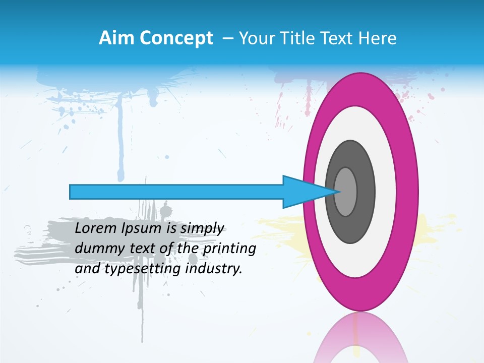 Drip Cyan Artistic PowerPoint Template