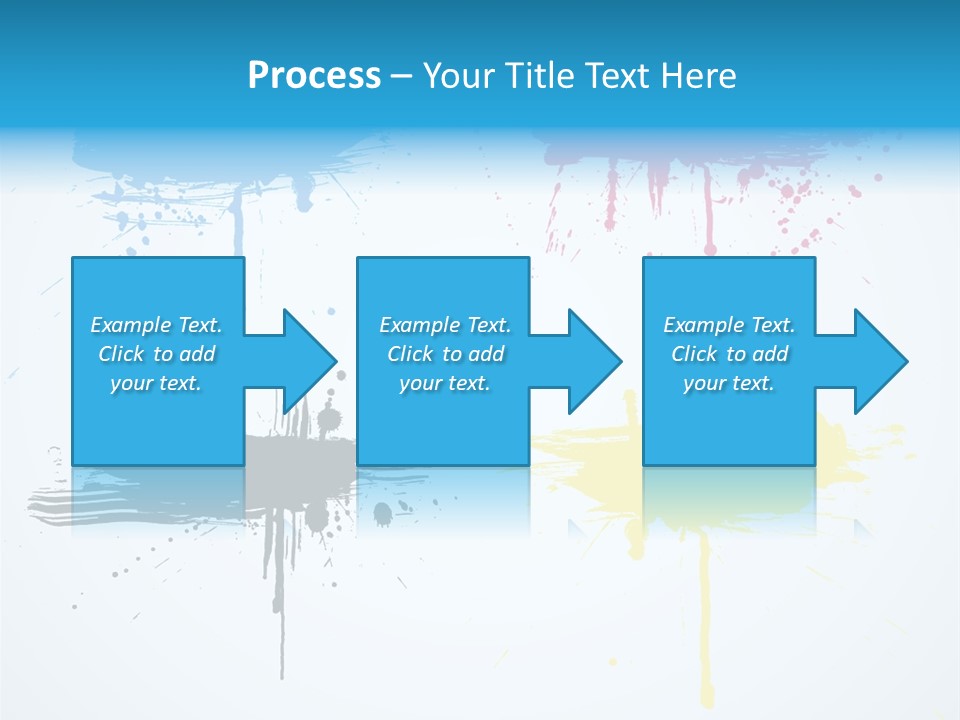 Drip Cyan Artistic PowerPoint Template